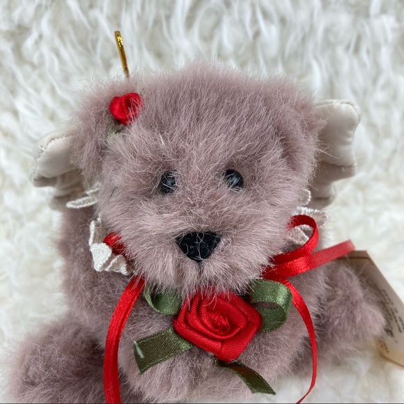 Berkeley Designs Tiny Angel Bear Plush Ornament Stuffed Animal 6” 1996 - Picture 2 of 13
